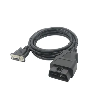 OBD Cable to DB9 Female Connector 16 Pin Male 12V to DB 9Pin RS232 OBDII Cable