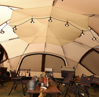 Tente dôme en forme de demi-boule Offre Spéciale Tente étoilée de camping en plein air en tissu noir de haute qualité