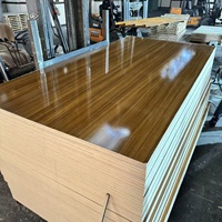Tablero de MDF Laminado con Melamina E1 de Alta Calidad y Acabado Brillante UV de 4x8 pies, Ideal para Muebles y Gabinetes de Cocina, ¡Gran Venta!