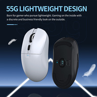 Recién llegado, ratón inalámbrico recargable ergonómico programable, 2,4G + BT +, ratón para juegos con cable de tres modos para jugadores de ordenador
