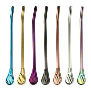 Pailles filtrantes colorées pour cocktails, outils de mélange de boissons, en <span class=keywords><strong>acier</strong></span> inoxydable 304 de qualité alimentaire, réutilisables, accessoires de bar - Product Image 6
