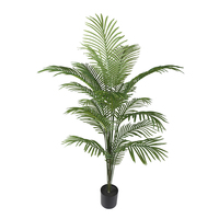 Pohon Palem Areca Buatan Bersertifikat ISO9001 Grosir, Batang Kayu Asli, Tahan UV dan Air, Ramah Lingkungan, 90cm, Untuk Dalam/Luar Ruangan