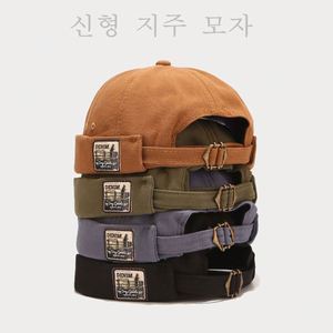 Trendy Retro Docker <b>Hat</b> 100% Cotton Korean Street Hip-hop Style Men's New Spring Short Brim Docker <b>Hats</b> with Woven Tag - Product Image 2