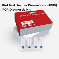 Kit de diagnostic PCR en temps réel pour le virus de la maladie de la plume (PBFD) chez les oiseaux, 4 tests/kit, certifié CE, bandelettes de test vétérinaire sûres pour les perroquets