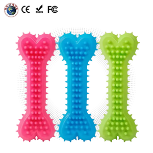 CE Sertifikalı Güvenli Çevre Dostu Küçük Köpek Çiğneme Oyuncağı Kauçuk Diş Temizleme Diş Fırçası Çubuk Kemik Dayanıklı Köpek Çiğneme Oyuncağı - Product Image 1