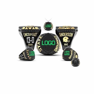 Anillo de campeón deportivo juvenil personalizado Anillos de campeonato de Béisbol Juvenil - Product Image 1