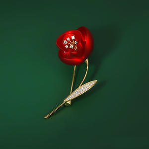 Broches de luxe personnalisées en alliage plaqué or rose noble pour femmes, pour mariage, fiançailles, fête, anniversaire, cadeau - Product Image 6