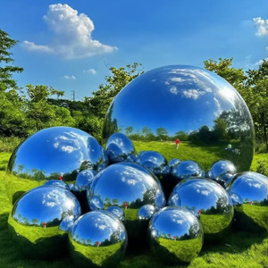 Sphère miroir gonflable argentée métallique, grande <span class=keywords><strong>boule</strong></span> brillante pour la décoration <span class=keywords><strong>de</strong></span> scène <span class=keywords><strong>de</strong></span> carnaval <span class=keywords><strong>de</strong></span> <span class=keywords><strong>Noël</strong></span> - Product Image 4