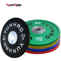 Plaques de Poids de Haute Qualité Fitness 5-25 KG 10-55 LB Couleur pour Entraînement en Salle Haltérophilie Bumper en Urée CPU