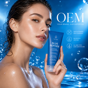 Espuma Limpiadora Facial con Péptidos de Cobre Azul, Lavado Facial Suave de Limpieza Profunda, Fabricante de Productos para el Cuidado de la Piel con Etiqueta Privada OEM Personalizada - Product Image 1