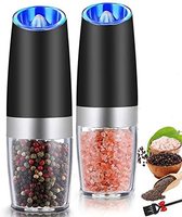 Electric Salt and Pepper Grinder Set, Gravity Sensor, 2 Pack