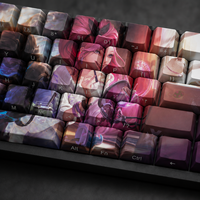 68 Keys Side Engraved PBT Dye Sublimation Keycaps Set OEM Profile for Mechanical Keyboard Compatible 61 64 87 104