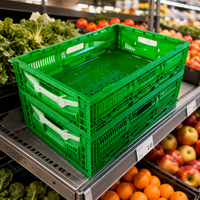 Caisse à légumes pliable et empilable HAOSEN, durable, écologique, en plastique, fonction de stockage pour la transformation alimentaire et l'emballage des légumes