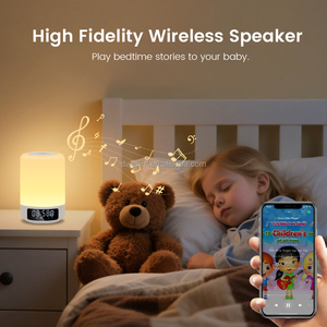 Nachtlampjes Speaker Wekker Touch <span class=keywords><strong>Sensor</strong></span> Dimbare <span class=keywords><strong>Multi</strong></span> Kleur Veranderende Bedlamp Mp3 Speler - Product Image 6