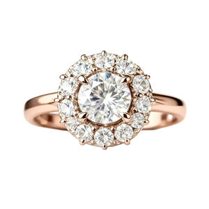 YWJW Anillo de Lujo para Mujer con Moissanita de 3 <span class=keywords><strong>Quilates</strong></span>, Color D, con Engaste de Bisel de Plata de Ley S925, Estilo Europeo y Estadounidense, Modelo Antiguo - Product Image 2