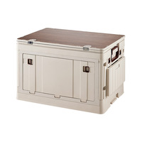 Boîte de rangement en plastique pour le camping en plein air, organisateur de voiture, tout-en-un, grande capacité, double usage, multifonctionnelle, pliable, fermeture à clipser