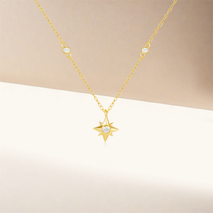 จี้สร้อยคอ CANNER Gold Star เงินแท้ 925 ชุบทอง 18K สำหรับผู้หญิง - Product Image 6