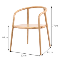 Chaise de salle à manger en bois massif de frêne au design moderne pour le salon, la cuisine, la chambre à coucher ou la villa-Mobilier polyvalent pour restaurant