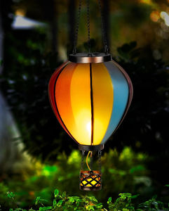 <span class=keywords><strong>Plastic</strong></span> LED Solarlantaarn met windlicht, metalen frame, tuinlantaarn in de vorm van een heteluchtballon, waterdicht, voor buiten, gazon, pad, met stok. - Product Image 4