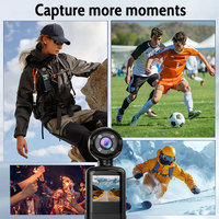 Caméras vidéo numériques pour sports d'action, 1080P HD, photographie, vlogging, enregistrement multimédia, transmission Wifi professionnelle rotative