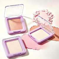 Boîtier compact pour poudre personnalisé avec logo, vide, 9g, carré, couvercle transparent, en plastique, pour cosmétiques, marque privée, maquillage