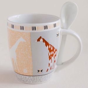 Taza de Cerámica Ecológica con Asa Creativa y Personalizada, Juego de Tazas de Café de Cerámica para Viaje con Cuchara, para Promociones - Product Image 4