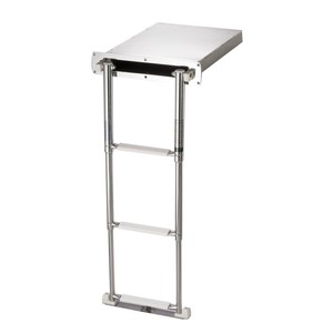 Escalera Telescópica Retráctil de Acero AISI 316 de 3 Peldaños, en Caja, Producto de Ferretería Marina - Product Image 1