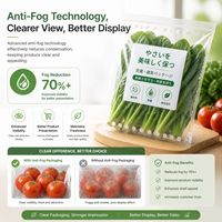 Sacs et pochettes d'emballage pour fruits et légumes respirants de la marque LongXiang, en matériau PE/PA de qualité alimentaire, personnalisés pour l'exportation de produits frais