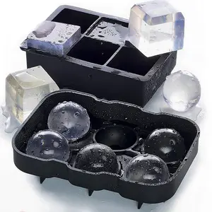 Gran Venta de bandeja de cubitos de hielo grande, esfera de silicona, fabricante de cubitos de hielo, molde de cubitos de hielo de silicona