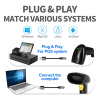 Escáner de Código de Barras Láser 1D Xincode, Precio Económico, Lector de Código de Barras con Cable e Interfaz USB, Pistola Escaneadora de Códigos X-580