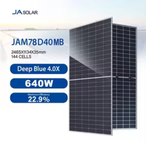 Pannelli Solari JA <span class=keywords><strong>Solar</strong></span> N-Type JAM78D40MB 615-640W Bifacciali Doppio Vetro ad Alta Conversione JA 620W 625W 630W 635W - Product Image 6