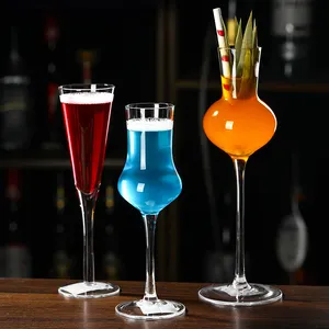 Copos de cristal personalizados para coquetel Martini, vidro de coquetel de restaurante com design luxuoso de alta qualidade