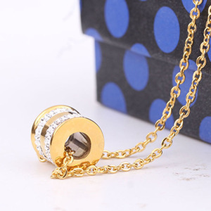 Collar de Acero de Titanio con Doble Hilera de Diamantes Dorados, Cadena para Clavícula, Uso Diario, Corte Brillante Redondo, Joyería de Moda - Product Image 3