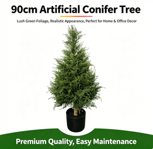 Cyprès artificiel réaliste de haute qualité pour extérieur, écologique, résistant aux UV, ignifuge, en plastique, avec feuilles au toucher naturel, pour la maison - Product Image 1