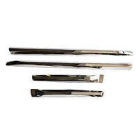Moulures de porte chromées de haute qualité, modèle populaire, bandes de garniture de carrosserie pour Toyota Prado FJ150 2018, bandes de protection de porte, vente en gros