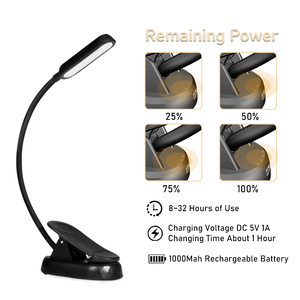 Novedad 2025 <span class=keywords><strong>Luz</strong></span> de Lectura Mini de 120lm con Clip LED y Logo Personalizado Recargable por USB <span class=keywords><strong>para</strong></span> <span class=keywords><strong>Leer</strong></span> en la Cama - Product Image 4