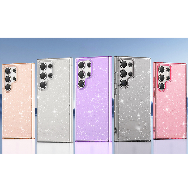 Glitter Clear Phone Case for Samsung for Galaxy A55 A15 A25 A35 S24 Ultra S23 FE S22 A54 5G A34 A33 A14 A53 A52 A13 Cover