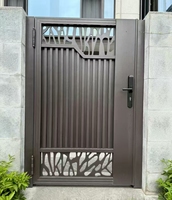 Portails d'entrée de jardin à double battant en aluminium, design professionnel, dernière conception, modélisation 3D, finition thermolaquée