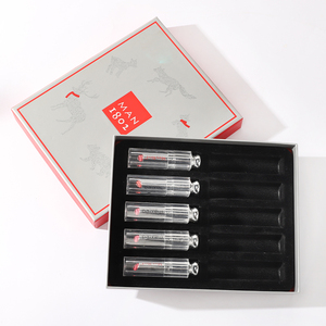 Ensemble cosmétique avec coffret cadeau Boîte cadeau cosmétique Premium White Red Stroke - Product Image 5