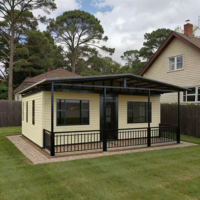 Maison conteneur extensible étanche compatible solaire FLKT, garantie 2 ans, directement de l'usine, villa préfabriquée moderne