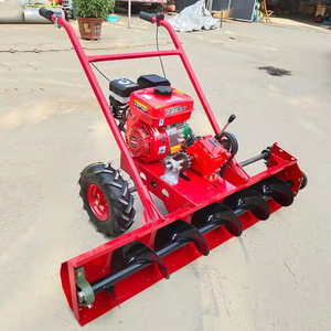 Mini barredora de nieve autopropulsada con motor rojo para uso en propiedades y estanques - Product Image 2