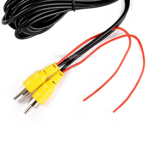 6M RCA <span class=keywords><strong>Backup</strong></span> Reverse Vista trasera Cámara de estacionamiento Cable de video DC Adaptador de corriente Conector RCA para aplicación de micrófono inverso de coche - Product Image 4