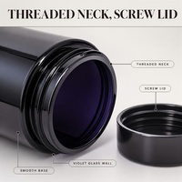 UV-werende violet glazen pot 100ml 150ml brede opening schroefdeksel voor snoep en snacks verpakking OEM service private label