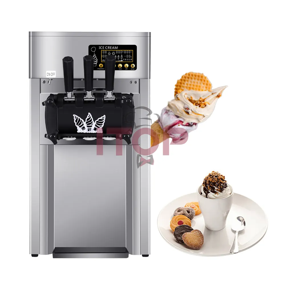 Macchina per gelato Soft Yogurt industriale con preraffreddamento tre gusti macchine per gelato Soft italiane commerciali