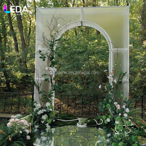 LEDA Luxury European Style Transparent Square Metal <b>Stand</b> Wedding Arch Door <b>Backdrop</b> for Wedding Decor Party - Product Image 2