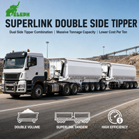 Truk Pengangkut Kargo Trailer Ganda dengan Sistem Inter Link dan Sistem Tipping Samping