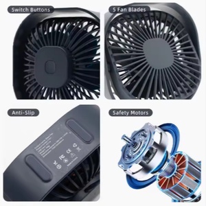 Mini ventilateur de bureau rechargeable portable à double alimentation avec design pliable créatif pour la maison et le camping - Product Image 5