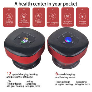 Juego de ventosas eléctricas para terapia de luz roja inteligente de 12 velocidades, masaje y calefacción para máquina masajeadora de cuello y cuerpo - Product Image 2