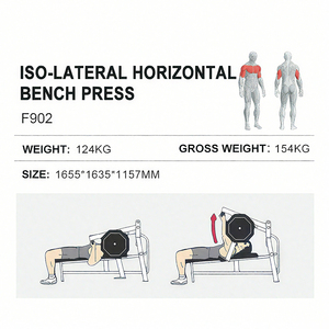Equipo de Fitness comercial para gimnasio, entrenamiento de fuerza, ejercicio, placa de construcción muscular, <span class=keywords><strong>prensa</strong></span> de Banco Horizontal isolateral cargada - Product Image 2