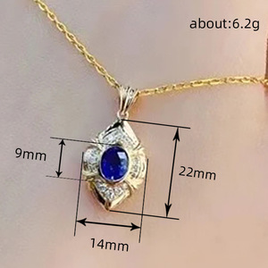 Collana con Ciondolo Geometrico Marquise Vintage per Donne, Elegante Gioiello di Moda per Uso Quotidiano e Regalo - Product Image 4